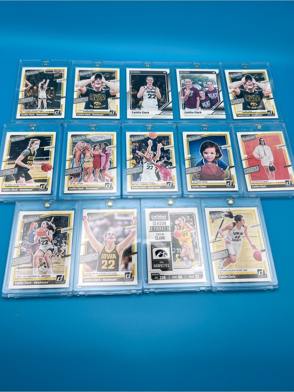 Russ Basketball Card Set with Yellow Accents